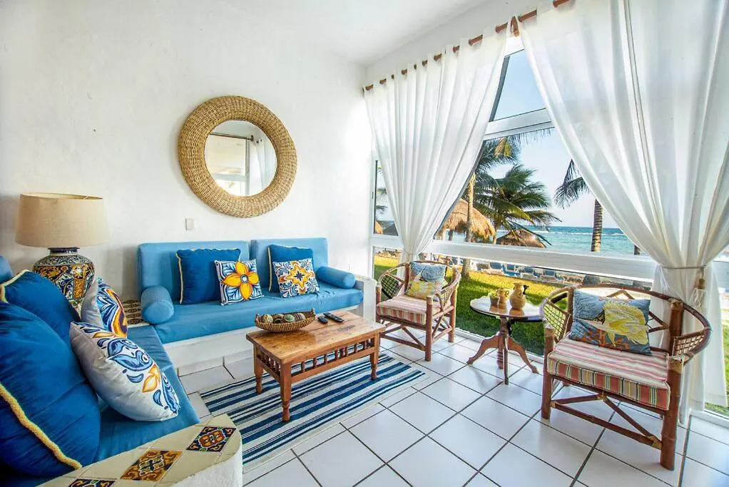 Caribbean Sea Front 2 Bedroom 2 Ba - Ground Floor- Large Pool -Seaweed-Free Beach Akumal 0*,